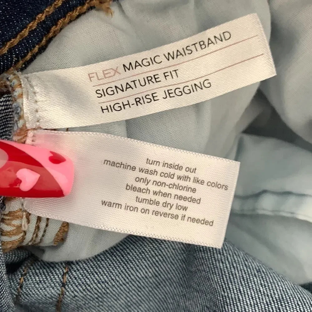 Lane Bryant Flex Magic Waistband Blue High Rise Jegging Size 26 - Picture 5 of 5
